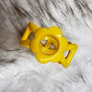 Vintage Yellow Flower bangle bracelet
